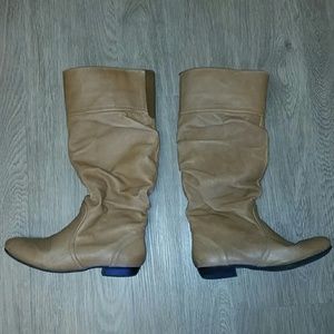Caramel/Blonde Slouch Boots