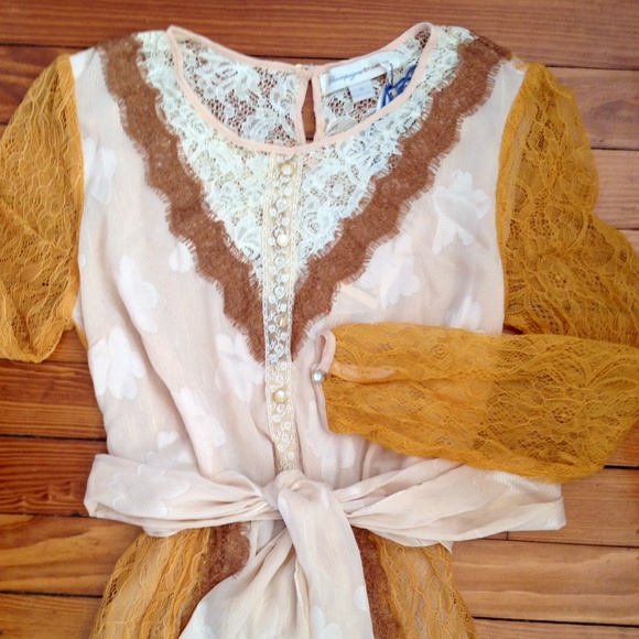 Champagne & Strawberry Lace Maxi Dress