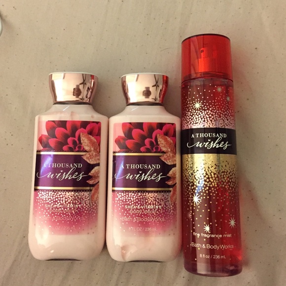 2 lotions and a body spray from bath & body works