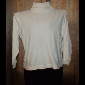 Liz Claiborne Long Sleeve White Turtleneck
