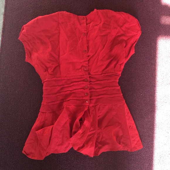 Red embellished peplum - Picture 3 of 3