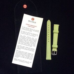 Michele watch band, pale green 12mm