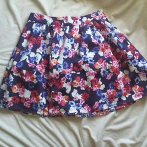 Express high waisted floral skirt