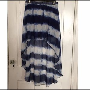 Forever 21 hi-Lo blue/white skirt