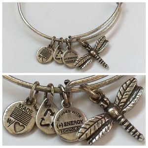 Alex and Ani Dragonfly Bracelet silver toned