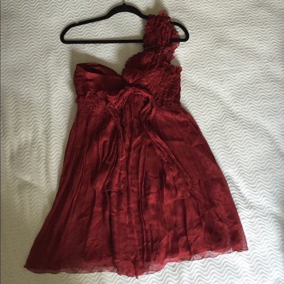 LEON MAX limited edition red silk dress/tunic - Picture 3 of 4