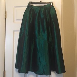 Green Full Midi Skirt