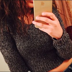 Cute cropped grey sweater. NOT BRANDY MELVILLE.