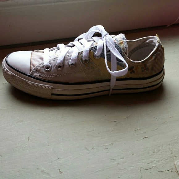 Converse patched shoes