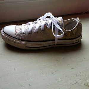 Converse patched shoes