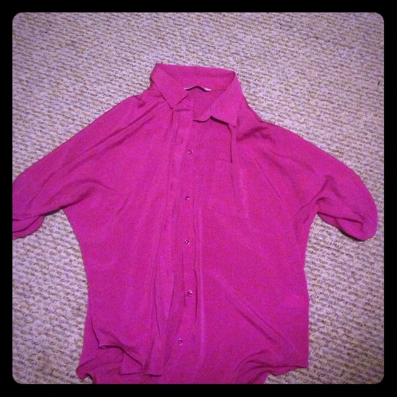 Fuchsia chiffon top