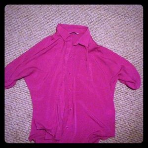 Fuchsia chiffon top