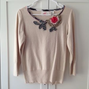 Anthropologie 3/4 sleeve sweater size medium