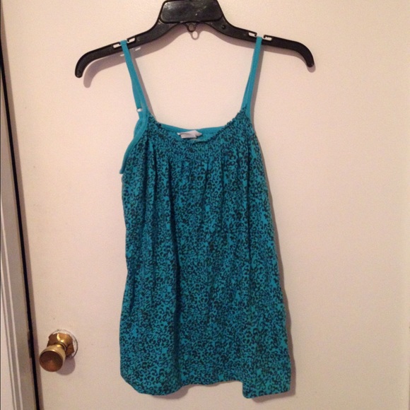 Blue leopard cheetah tank xl
