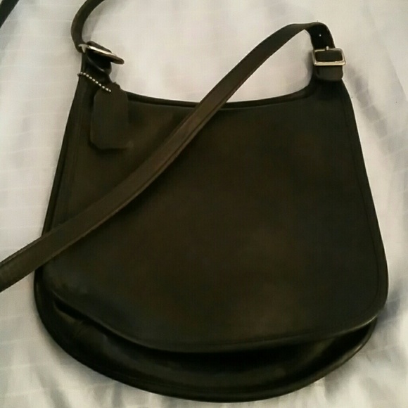 Coach Handbags - Coach vintage black leather crossbody