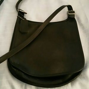 Coach vintage black leather crossbody