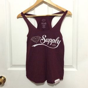 Diamond tank maroon