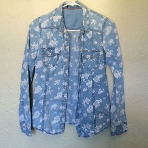 Floral print button down