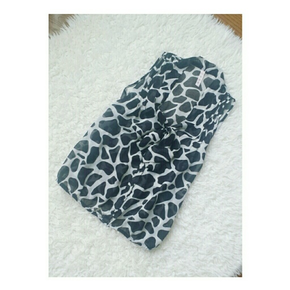 Sheer animal printed top