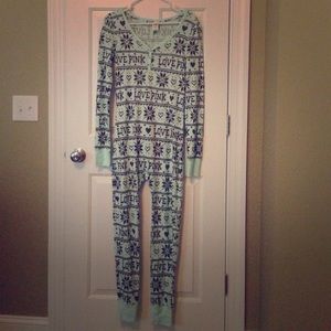 Pink one piece pj's NWOT