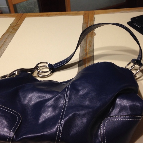 Hobo style navy blue purse. Used