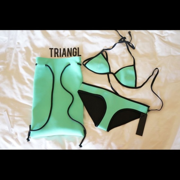**ISO** mint green/turquoise blue neoprene bikini - Picture 1 of 1