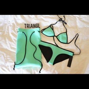 **ISO** mint green/turquoise blue neoprene bikini