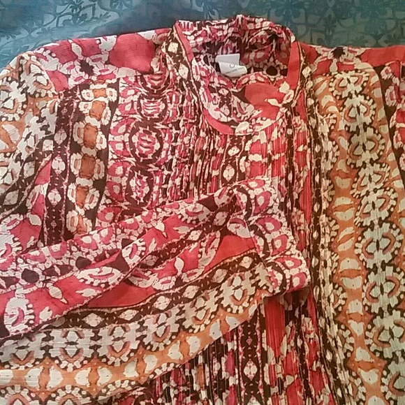 Soft chiffon shirt print