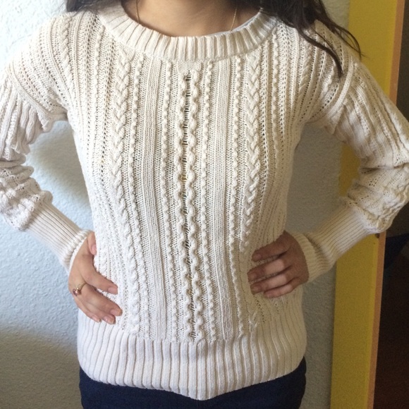 J. Crew cream knit sweater