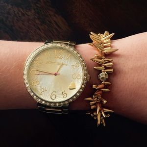 Betsey Johnson gold watch