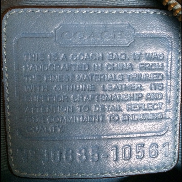 Authentic Coach signature Demi bag- khaki & blue - Picture 2 of 5