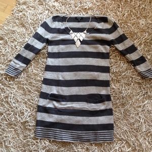 Express gray striped sweater