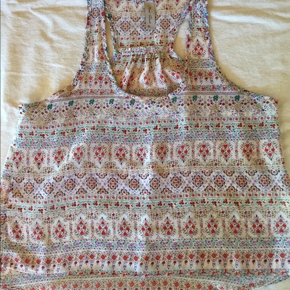 Sheer Colorful Printed Tank