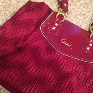Authentic maroon coach purse