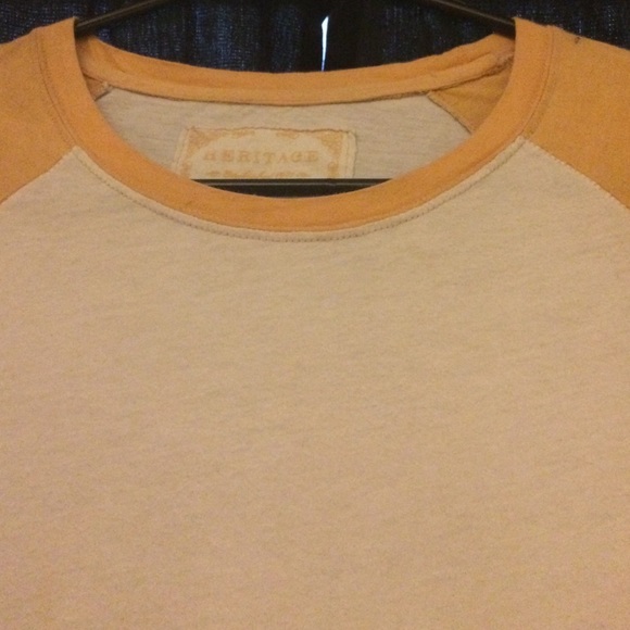 White and Yellow Baseball Tee - Picture 2 of 2