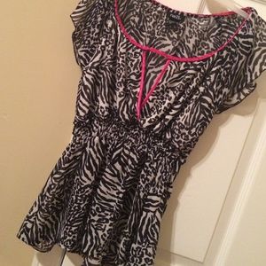 Zebra print top