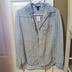Denim top size small WITH tags!!