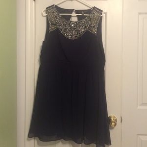 Little Mistress Plus Navy Dress