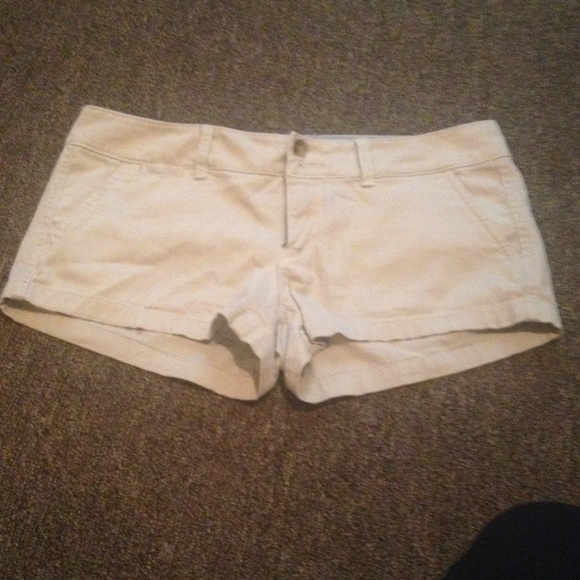 Tan American eagle shorts
