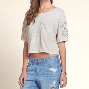 Hollister embellished crop