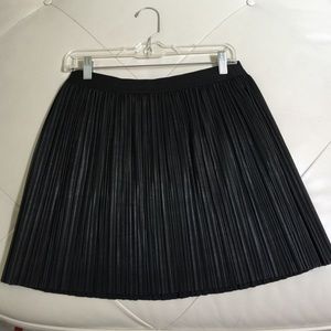 Black, pleated skirt