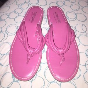 Hot pink Steven Salario collection sandals