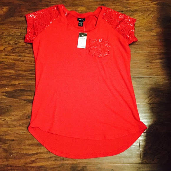 Red sequin shirt