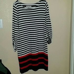 Nautical plus size dress