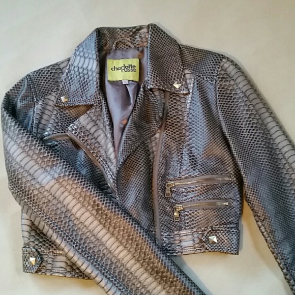 Snakeskin half-jacket