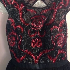 Sherri Hill Black & Red Dress