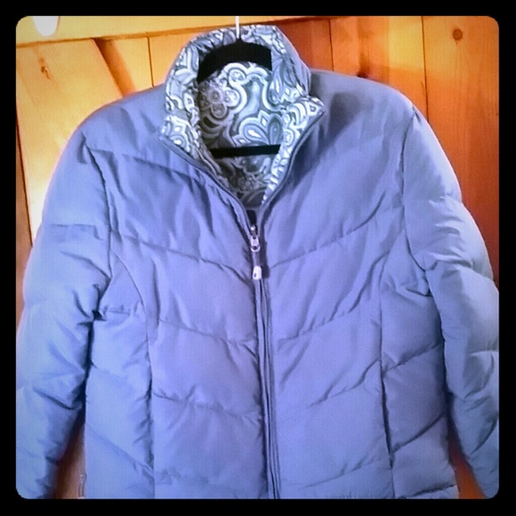 REDUCED- OFF SEASON!LL Bean Reversible Down Jacket - Picture 1 of 4