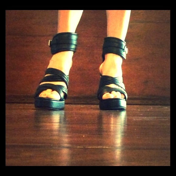 Jeffrey Campbell Black Assume Wedges