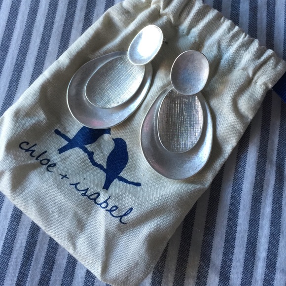 Overlapping Metal Disc Earrings and bracelet