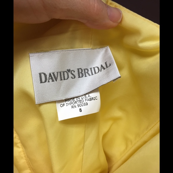 Yellow strapless dress - Picture 2 of 3